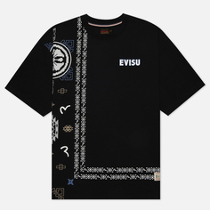 Мужская футболка Evisu Heritage Nomadic Decorative Printed, цвет чёрный, размер XXL