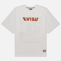 Мужская футболка Evisu Heritage No.1 Daruma & Fortune-Cat Printed, цвет белый, размер XL