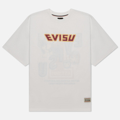 Мужская футболка Evisu Heritage No.1 Daruma & Fortune-Cat Printed, цвет белый
