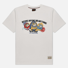Мужская футболка Evisu Heritage Graffiti Daruma Bro Printed, цвет белый