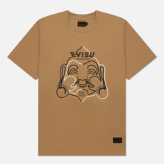 Мужская футболка Evisu Heritage Godhead Printed, цвет бежевый, размер S