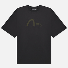 Мужская футболка Evisu Evisukuro Side Outline Logo, цвет серый