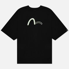 Мужская футболка Evisu Evisukuro Embroidered Seagull, цвет чёрный, размер XXL