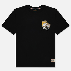 Мужская футболка Evisu Heritage Wadaiko Daruma Bro Printed, цвет чёрный