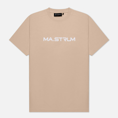Мужская футболка MA.Strum Logo Chest Print, цвет бежевый, размер XXL