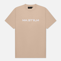 Мужская футболка MA.Strum Logo Chest Print, цвет бежевый