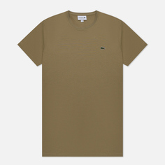Мужская футболка Lacoste Single-Color Jersey, цвет бежевый