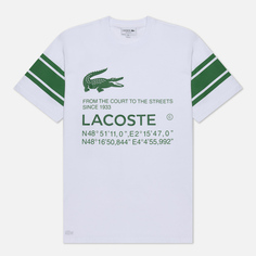 Мужская футболка Lacoste Block Patterned, цвет белый, размер XXL