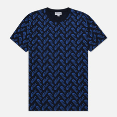 Мужская футболка Lacoste All Over Print Logo, цвет синий