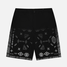 Мужские шорты Evisu Heritage Nomadic Printed Woven, цвет чёрный, размер XXL