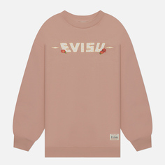 Женская толстовка Evisu Printed Peacock Tsubaki & Logo Oversized, цвет бежевый
