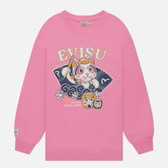 Женская толстовка Evisu Cat Drumming Printed, цвет розовый, размер L