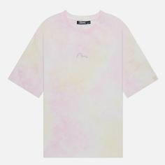 Женская футболка Evisu Evisukuro Printed Two Tone Tie Dye, цвет розовый, размер M