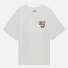 Женская футболка Evisu Daruma Printed Daicock Oversized Tee, цвет белый, размер L