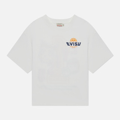 Женская футболка Evisu Fortune Cat Taiko Daruma Printed, цвет белый, размер M