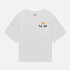 Женская футболка Evisu Fortune Cat Taiko Daruma Printed, цвет белый