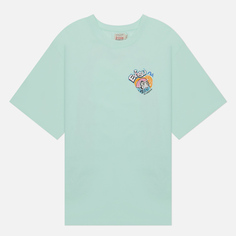 Женская футболка Evisu Daruma Printed Daicock Oversized Tee, цвет зелёный