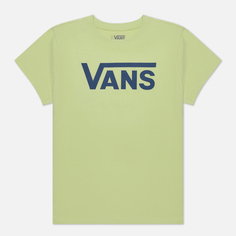 Женская футболка Vans Flying V Crew, цвет зелёный