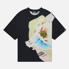 Женская футболка Evisu Evisukuro Floral Collage Printed, цвет чёрный