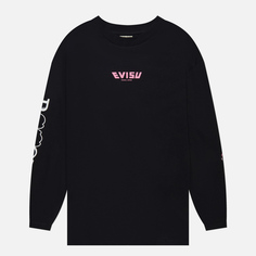 Женский лонгслив Evisu Daruma Slogan Printed, цвет чёрный