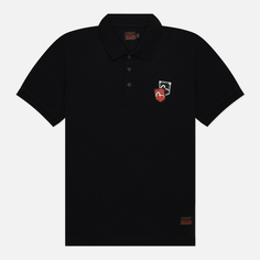 Мужское поло Evisu Heritage Multi-Seagull Embroidered, цвет чёрный