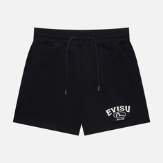 Женские шорты Evisu Embroidered Evisu, цвет чёрный