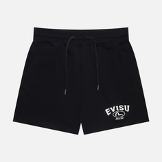 Женские шорты Evisu Embroidered Evisu, цвет чёрный, размер L