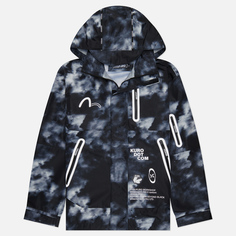 Мужская куртка ветровка Evisu Evisukuro Digital All Over Print Hooded Windbreaker, цвет чёрный