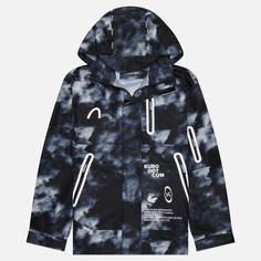 Мужская куртка ветровка Evisu Evisukuro Digital All Over Print Hooded Windbreaker, цвет чёрный, размер XXL