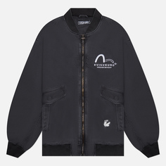 Мужская куртка бомбер Evisu Evisukuro Cotton Twill MA-1, цвет серый