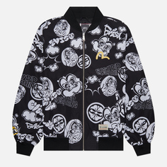 Мужская куртка бомбер Evisu Heritage Graffiti Daruma All Over Print, цвет чёрный, размер S