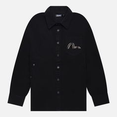 Женская джинсовая куртка Evisu Evisukuro 2-Way Embroidered Shirt, цвет чёрный