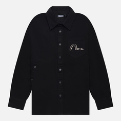 Женская джинсовая куртка Evisu Evisukuro 2-Way Embroidered Shirt, цвет чёрный, размер M