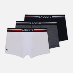 Комплект мужских трусов Lacoste Underwear 3-Pack Iconic Three-Tone Waistband, цвет комбинированный, размер M