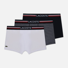 Комплект мужских трусов Lacoste Underwear 3-Pack Iconic Three-Tone Waistband, цвет комбинированный