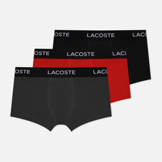 Комплект мужских трусов Lacoste 3-Pack Iconic Waist Logo, цвет комбинированный, размер XL