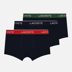 Комплект мужских трусов Lacoste Underwear 3-Pack Boxer Casual Contrast Waistband, цвет комбинированный