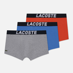 Комплект мужских трусов Lacoste Underwear 3-Pack Branded Jersey Trunk, цвет комбинированный