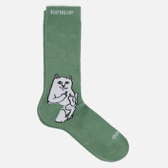 Носки RIPNDIP Lord Nermal, цвет зелёный, размер 40-46 EU