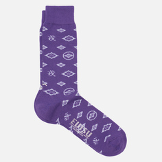 Носки Evisu Monogram, цвет фиолетовый, размер 36-41 EU
