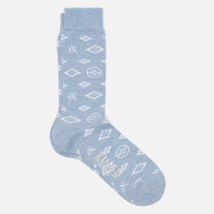 Носки Evisu Monogram, цвет голубой