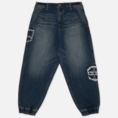 Мужские джинсы Evisu Heritage Multi-Pocket Denim Jogger, цвет синий, размер 38