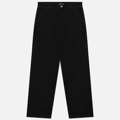Мужские джинсы Uniform Bridge Wide One Tuck Denim, цвет чёрный