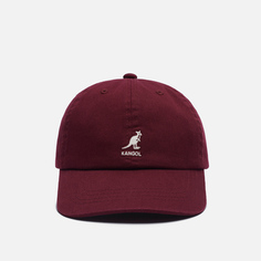 Кепка Kangol Washed Baseball, цвет бордовый