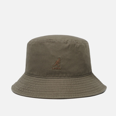 Панама Kangol Washed, цвет оливковый