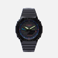 Наручные часы CASIO G-SHOCK GA-2100RGB-1A Virtual Rainbow, цвет чёрный