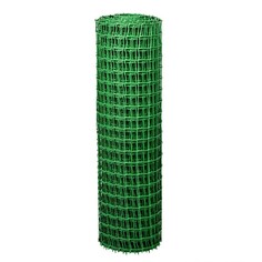 Решетка заборная 64516 в рулоне, 1х20 м, ячейка 50х50 мм, пластиковая, зеленая NO Name
