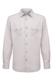 Хлопковая рубашка Brunello Cucinelli
