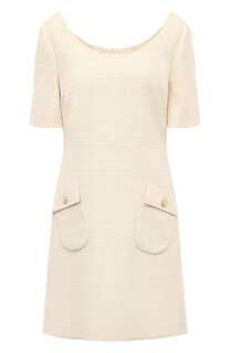 Платье из хлопка и шерсти Gucci