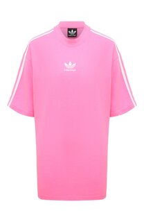 Хлопковая футболка Balenciaga x adidas Balenciaga